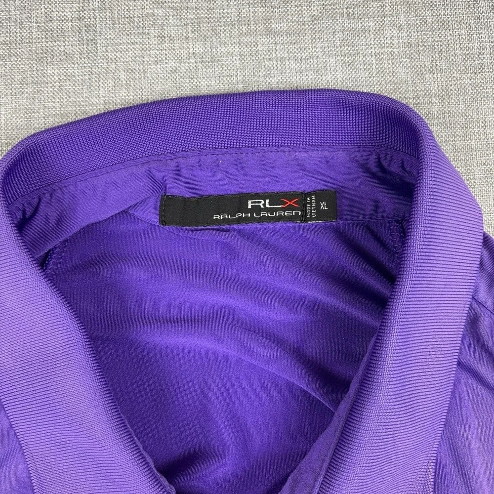 RLX Ralph Lauren Polo Shirt Mens XL Purple Seminole Golf Short Sleeve Logo